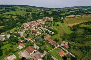 Fototapeta na wymiar aerial view on saint antoine l'abbaye