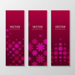 various banner design with snowflakes