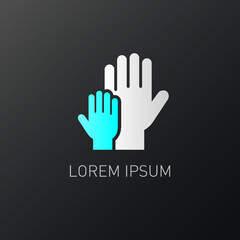 corporate hand logo design