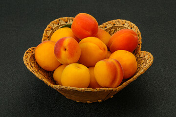 Fresh ripe sweet few apricots