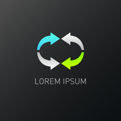 corporate arrow logo design