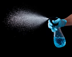 Spraying Anti-Bacterial Sanitizer Spray, Hand Sanitizer Dispenser, virus, Alcohol spray,Coronavirus protection concept
