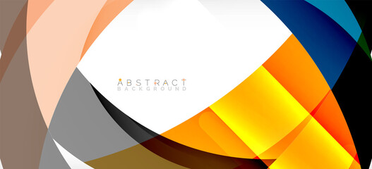 Color circle shapes, minimal geometric background. Trendy dynamic composition. Vector Illustration For Wallpaper, Banner, Background, Landing Page