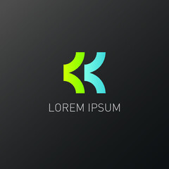 corporate k logo design