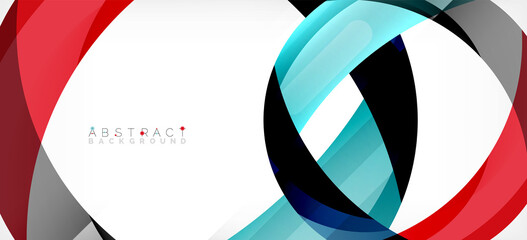 Color circle shapes, minimal geometric background. Trendy dynamic composition. Vector Illustration For Wallpaper, Banner, Background, Landing Page