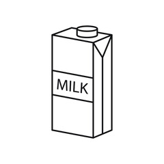 Milk box icon design vector illustration