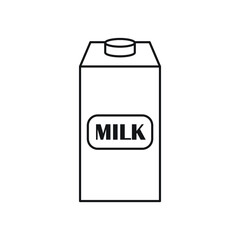 Milk box icon design vector illustration