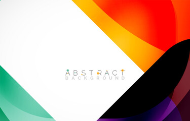 Minimal background. Abstract square shape with round corners created with wavy forms. Vector Illustration For Wallpaper, Banner, Background, Landing Page