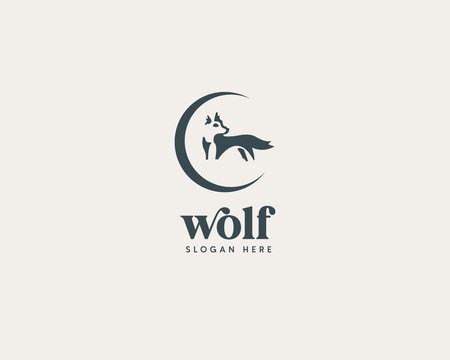 wolf logo Design, Wolf vector, abstract logo, minimal logo