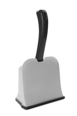 Plastic scoop for cat litter isolated on white