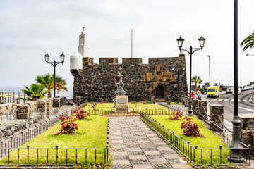 Landscape with Garachico town of Tenerife, Canary Islands, Spain - obrazy, fototapety, plakaty