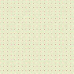 Pink and Cream Polka Dot seamless pattern. Vector background.
