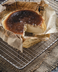 basque burnt cheesecake homemade style