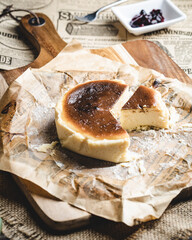basque burnt cheesecake homemade style
