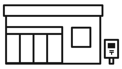 Post office. It is outline vector icon.