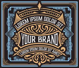 Western card with vintage style