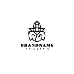 corn logo design template icon vector illustration