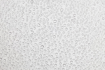 Water bubble on glass.