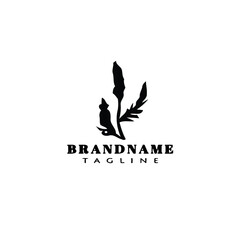 cute leaf logo cartoon icon design vector illustration