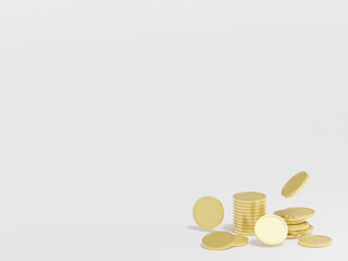 コインやお金がたまる様子を表したイラスト