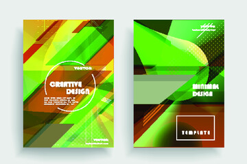 Fototapeta premium Business brochure 2017 vector set. Applicable for Banners, Placards, Posters, Flyers, cover design annual report, magazine. Modern geometric background template 