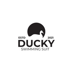 Duck logo design for swimming suit company