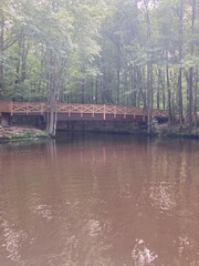 Fototapeta premium This is a new bridge over the indian creek in Chesapeake virginia. Near northwest river campground