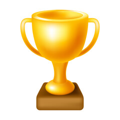 Gold cup icon. Illustration of award sports or corporate competitions.
