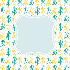 北欧木の模様お手紙フレーム