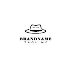 panama hat cartoon logo cartoon icon design vector illustration