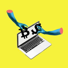 Modern design, contemporary art collage. Inspiration, idea, trendy urban magazine style.