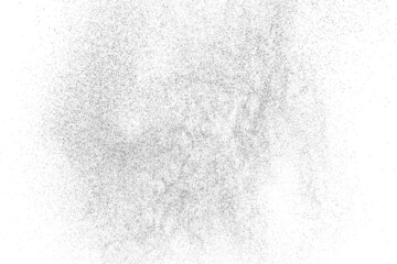 Distressed black texture. Dark grainy texture on white background. Dust overlay textured. Grain noise particles. Rusted white effect. Grunge design elements. Vector illustration, EPS 10.