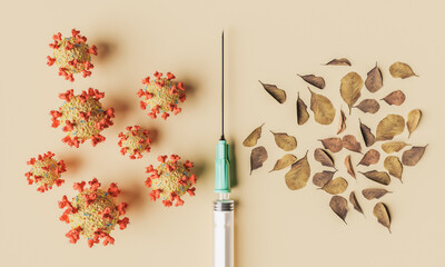 autumn vaccination concept - obrazy, fototapety, plakaty