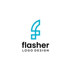 An iconic and unique logo about the letter F designed from geometric lines.
EPS 10, Vector.