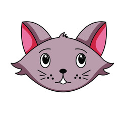 a picture with the image of a fox's or a kitten's muzzle