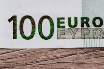 detail of a 100 euro banknote