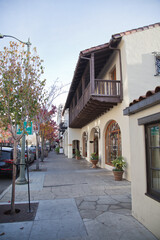 View of street in Palo Alto, Silicon Valley, California.