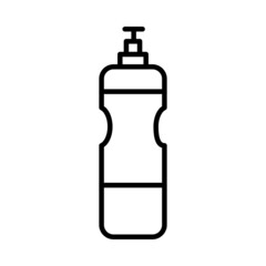 Water Bottle Vector Line Icon Design