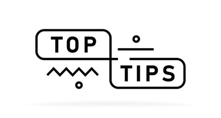 Top tips banner design with geometric elements. Banners template design for business, promotion, sale and advertising. Vector illustration