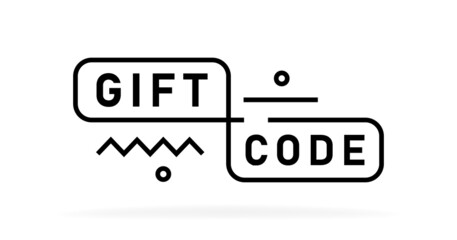 Gift code banner design with geometric elements. Banners template design for business, promotion, sale and advertising. Vector illustration