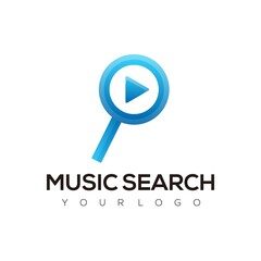logo music search colorful