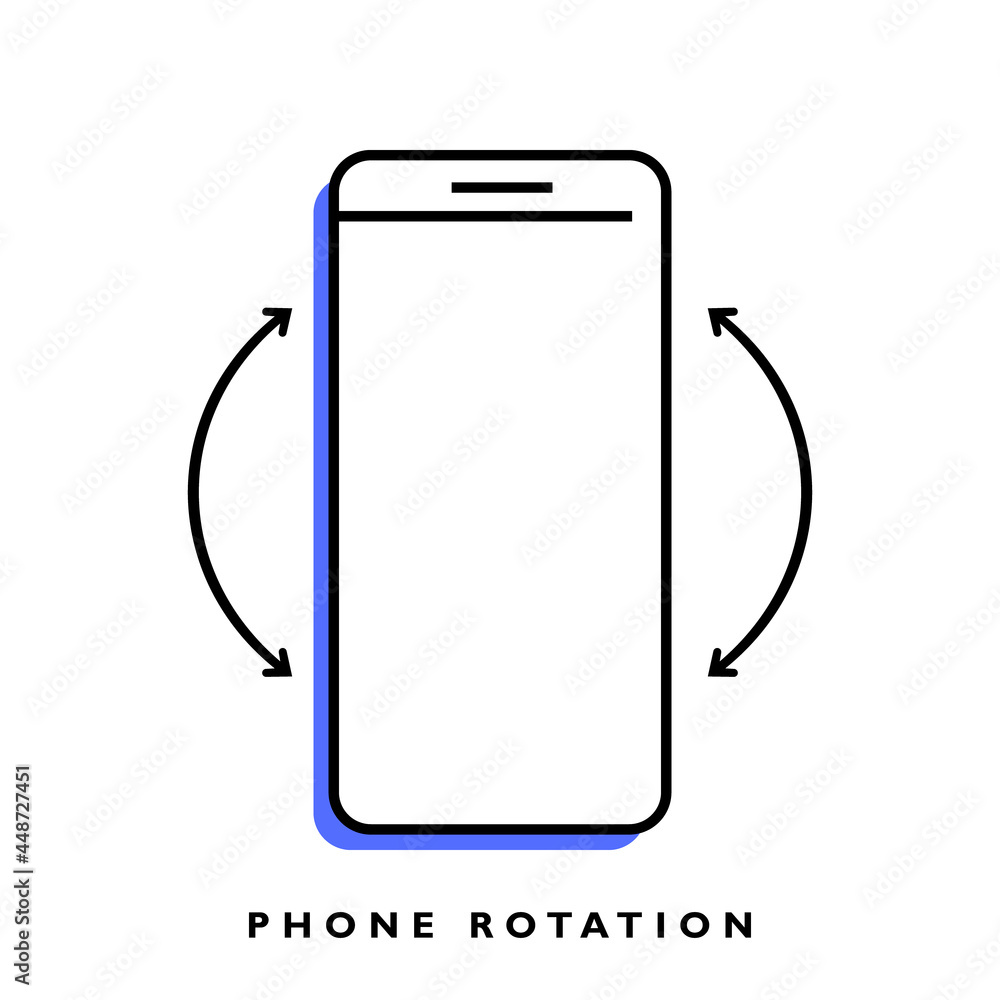 Poster smartphones with different variant of rotate position. turn your phone whatever. modern vector illus