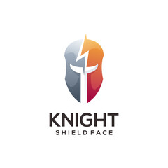 Knight logo gradient abstract illustration