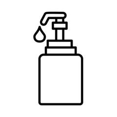Liquid Soap Vector Line Icon Design
