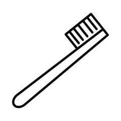 Tooth Brush Vector Line Icon Design