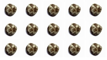 Gingerbread cookies on a white background. The pattern. Background for banners and designs. Wallpapers and textures. Abstraction