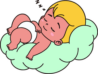 baby sleeping on a pillow