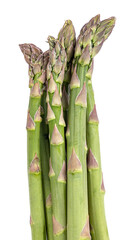 Green asparagus isolated on white background
