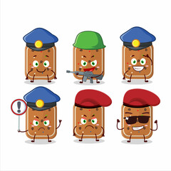 A dedicated Police officer of gingerbread mascot design style