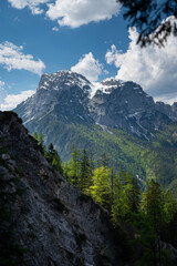 Obraz premium The Austrian alps near Admont on a sunny day in summer